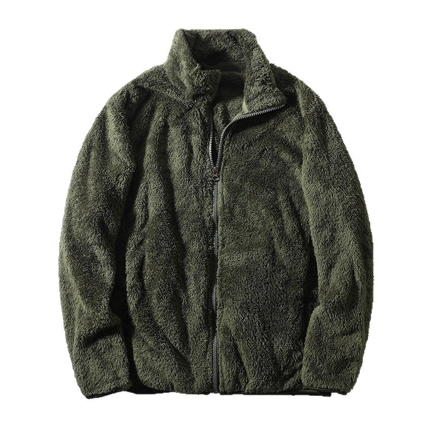 Hochgeschlossene Herren Fleecejacke mit Reißverschluss für kalte Tage - 3 - Annoboutique