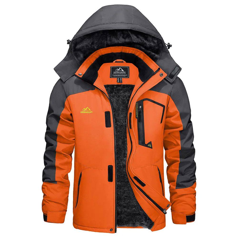 Moderne Herren Winterjacke mit abnehmbarer Kapuze für kalte Tage - 1 - Annoboutique