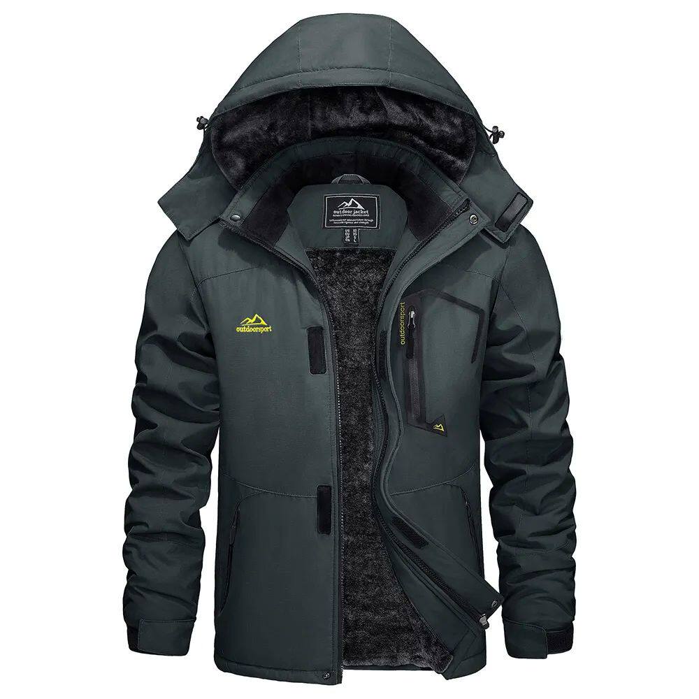 Moderne Herren Winterjacke mit abnehmbarer Kapuze für kalte Tage - 2 - Annoboutique
