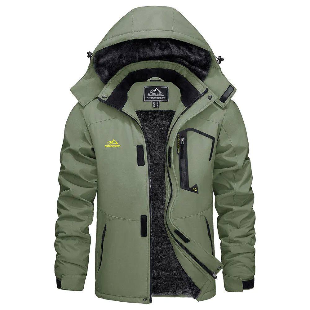 Moderne Herren Winterjacke mit abnehmbarer Kapuze für kalte Tage - 3 - Annoboutique