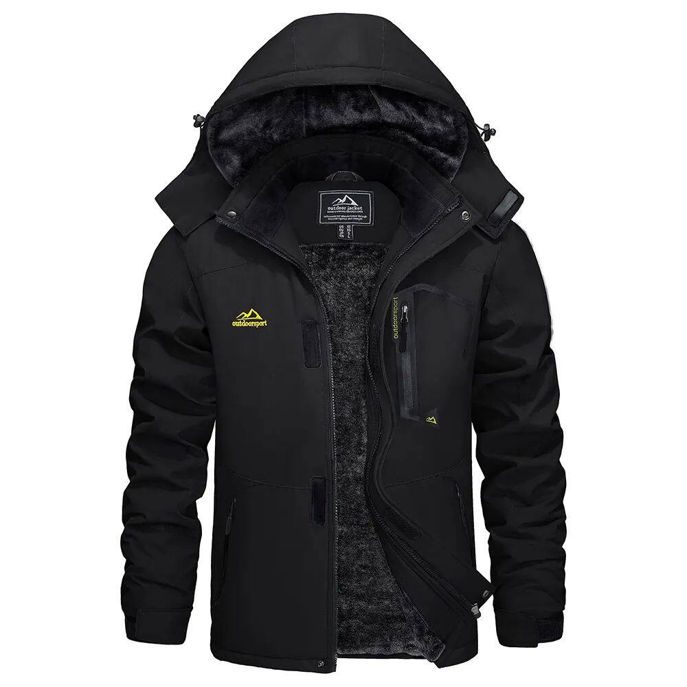 Moderne Herren Winterjacke mit abnehmbarer Kapuze für kalte Tage - 5 - Annoboutique