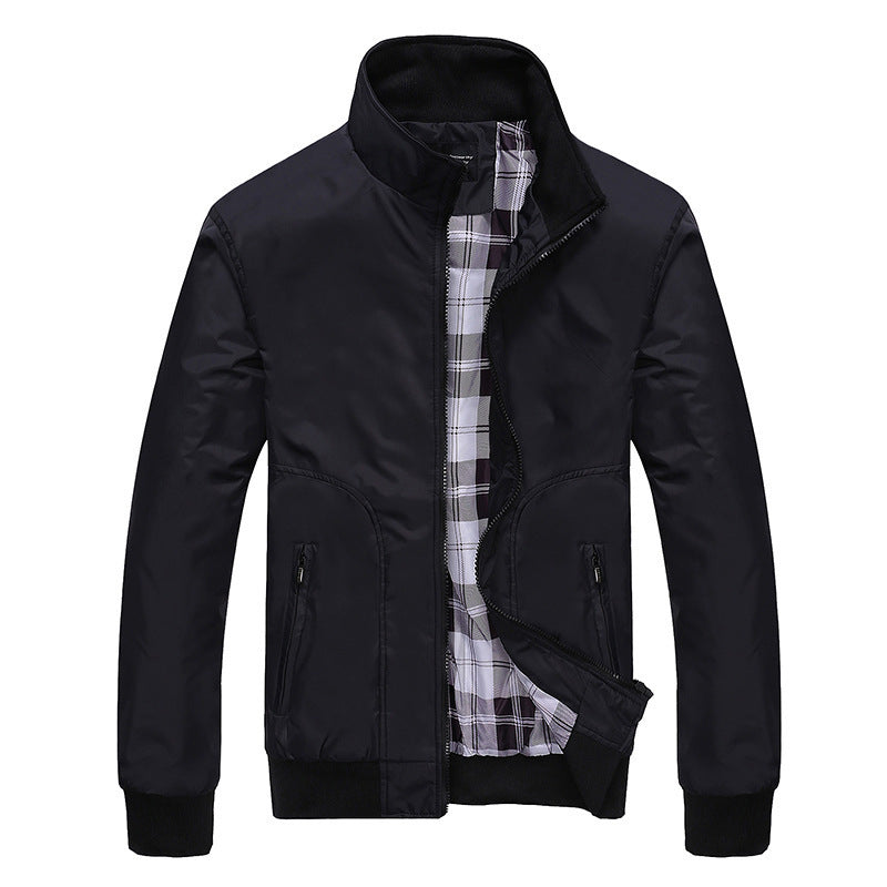 Lässige Herrenjacke mit Stehkragen für entspannte Anlässe - 2 - Annoboutique