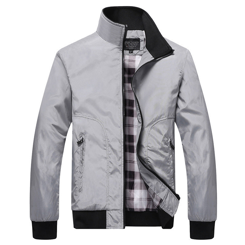 Lässige Herrenjacke mit Stehkragen für entspannte Anlässe - 5 - Annoboutique