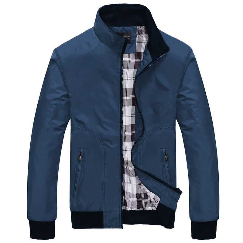 Lässige Herrenjacke mit Stehkragen für entspannte Anlässe - 6 - Annoboutique