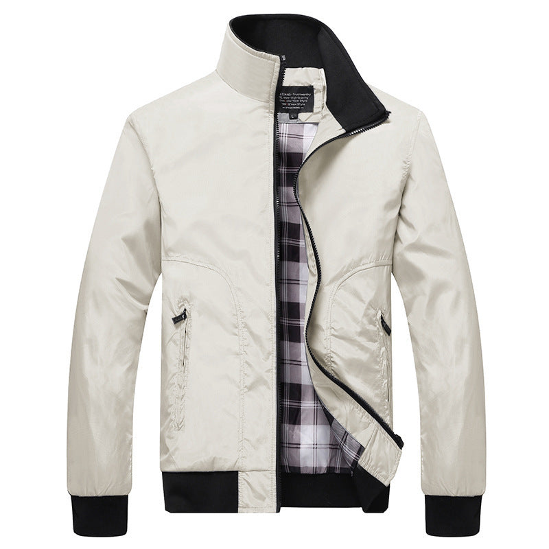 Lässige Herrenjacke mit Stehkragen für entspannte Anlässe - 7 - Annoboutique