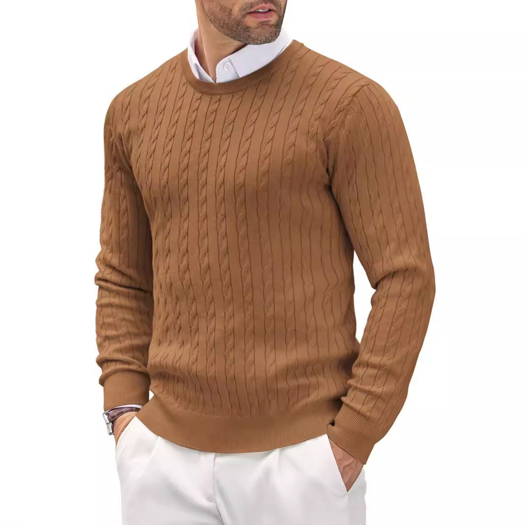 Stilvoller Slim Fit Herrenpullover mit modernem Kabelmuster - 2 - Annoboutique