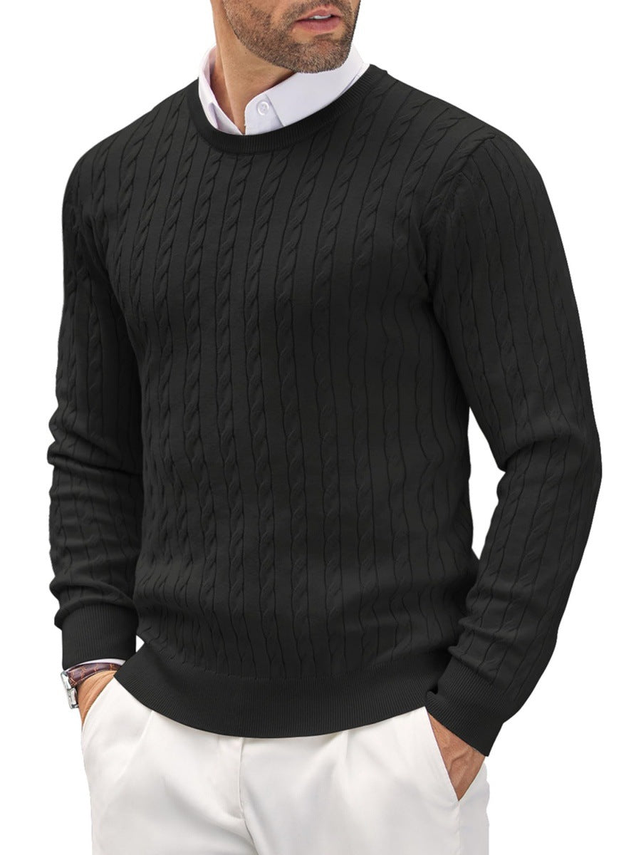 Stilvoller Slim Fit Herrenpullover mit modernem Kabelmuster - 3 - Annoboutique