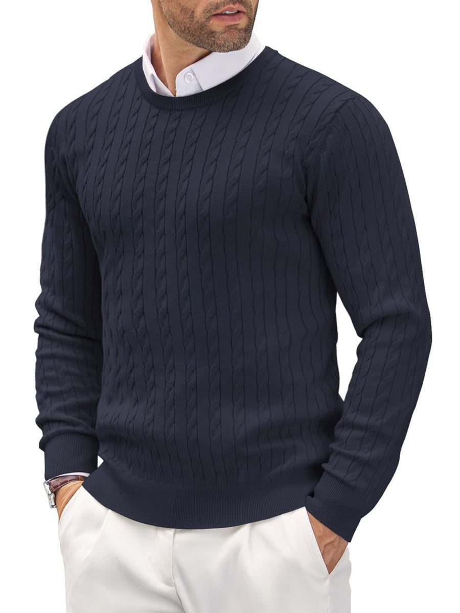 Stilvoller Slim Fit Herrenpullover mit modernem Kabelmuster - 4 - Annoboutique