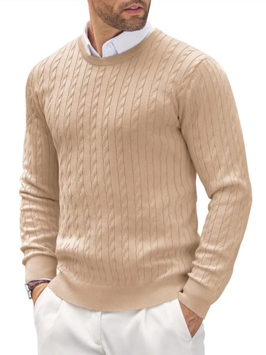 Stilvoller Slim Fit Herrenpullover mit modernem Kabelmuster - 6 - Annoboutique