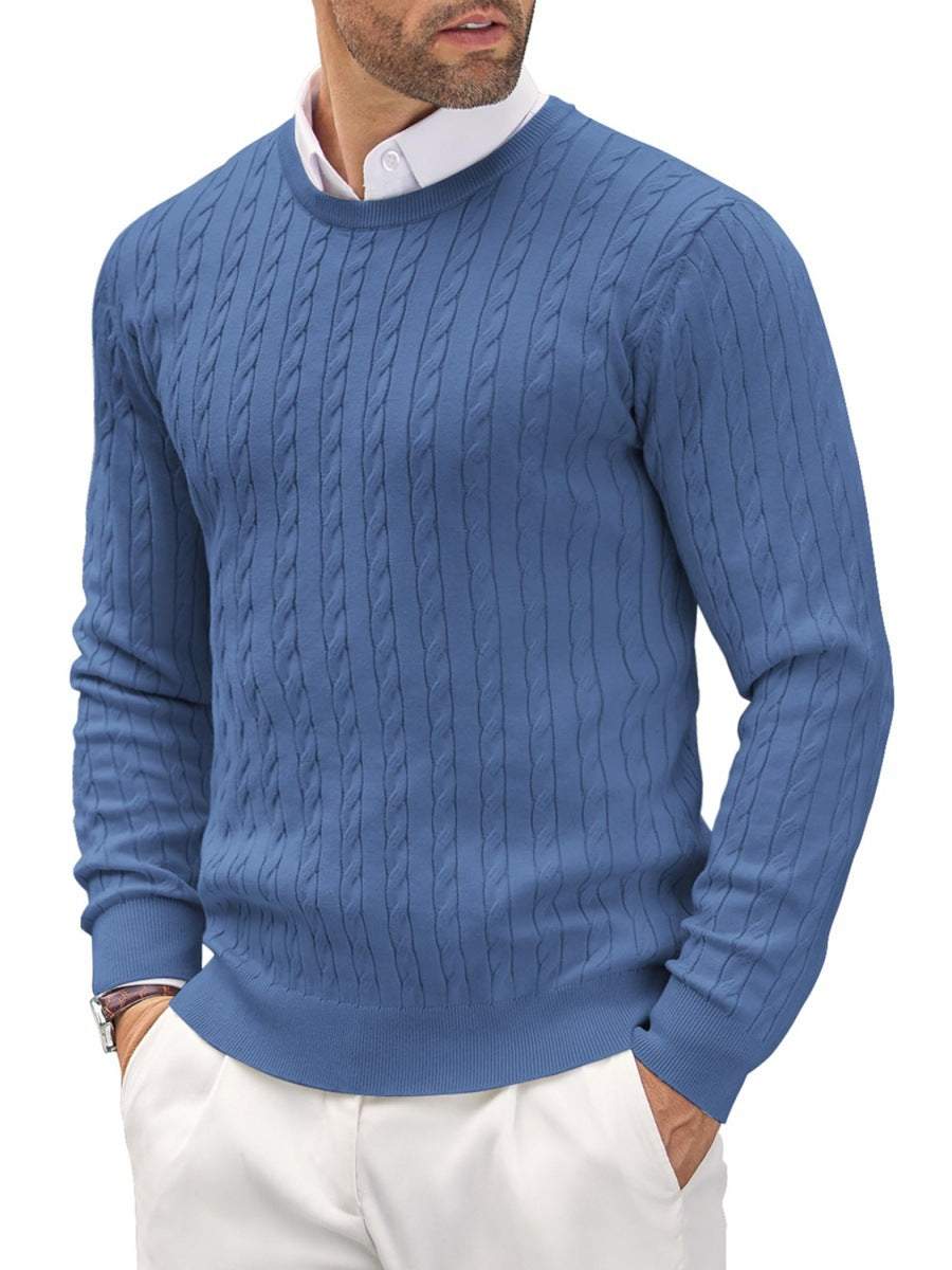 Stilvoller Slim Fit Herrenpullover mit modernem Kabelmuster - 8 - Annoboutique