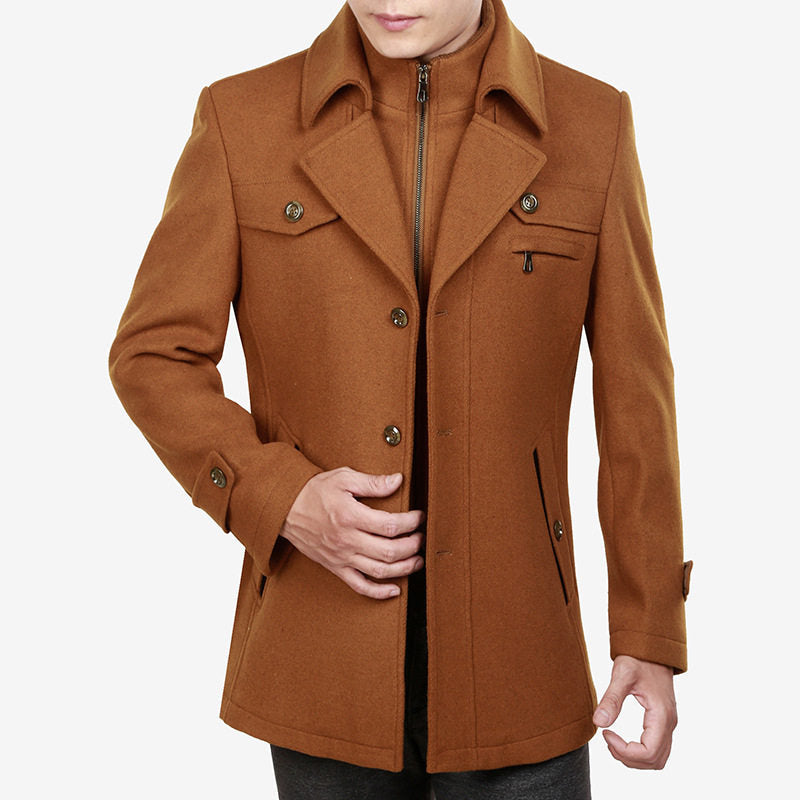 Herrenmantel im Relaxed Fit mit klassischem Doppelreiher-Stil - 1 - Annoboutique