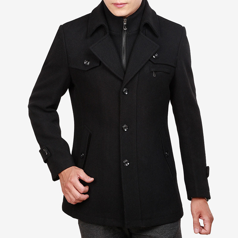 Herrenmantel im Relaxed Fit mit klassischem Doppelreiher-Stil - 2 - Annoboutique
