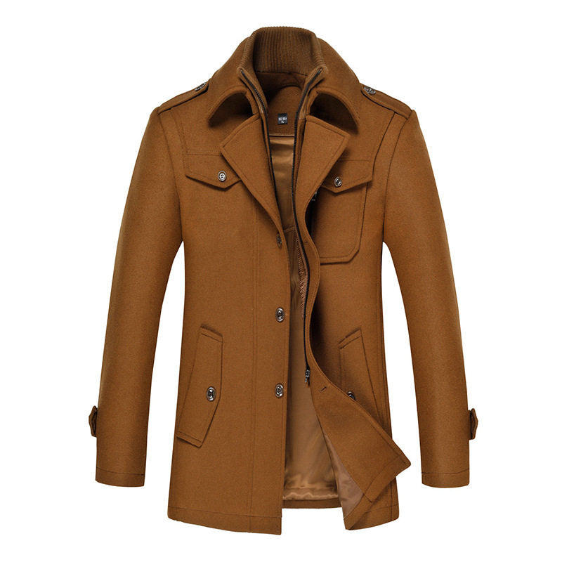 Herrenmantel im Relaxed Fit mit klassischem Doppelreiher-Stil - 3 - Annoboutique