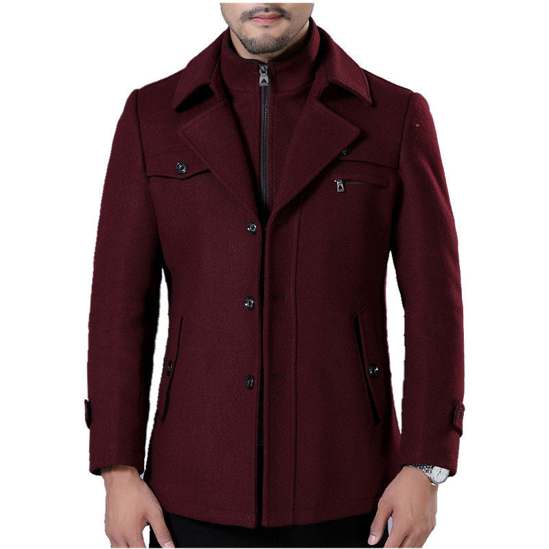 Herrenmantel im Relaxed Fit mit klassischem Doppelreiher-Stil - 4 - Annoboutique