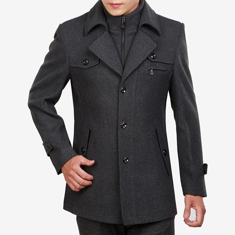 Herrenmantel im Relaxed Fit mit klassischem Doppelreiher-Stil - 7 - Annoboutique