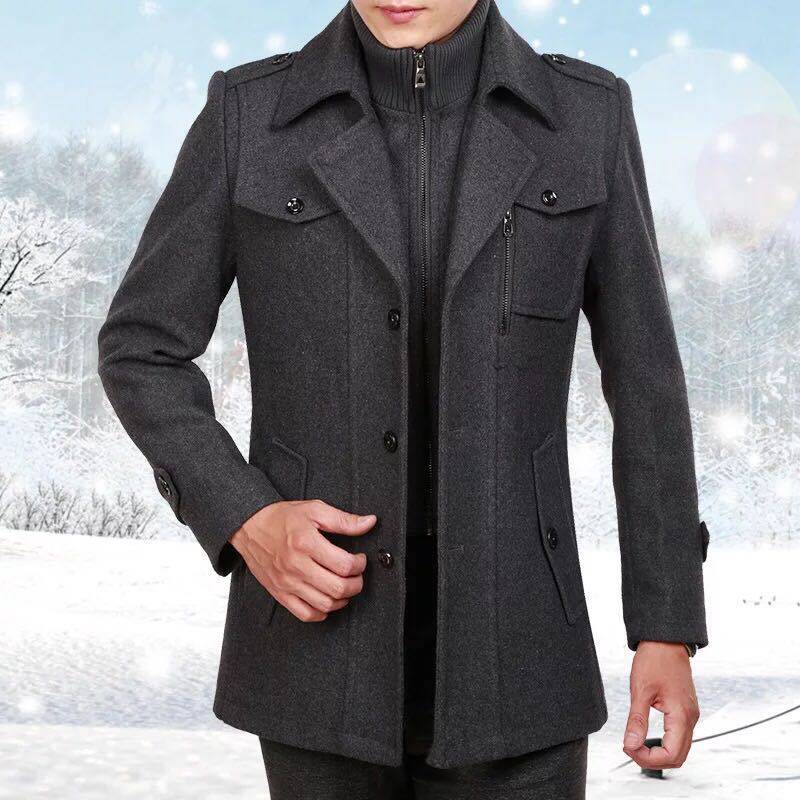 Herrenmantel im Relaxed Fit mit klassischem Doppelreiher-Stil - 8 - Annoboutique