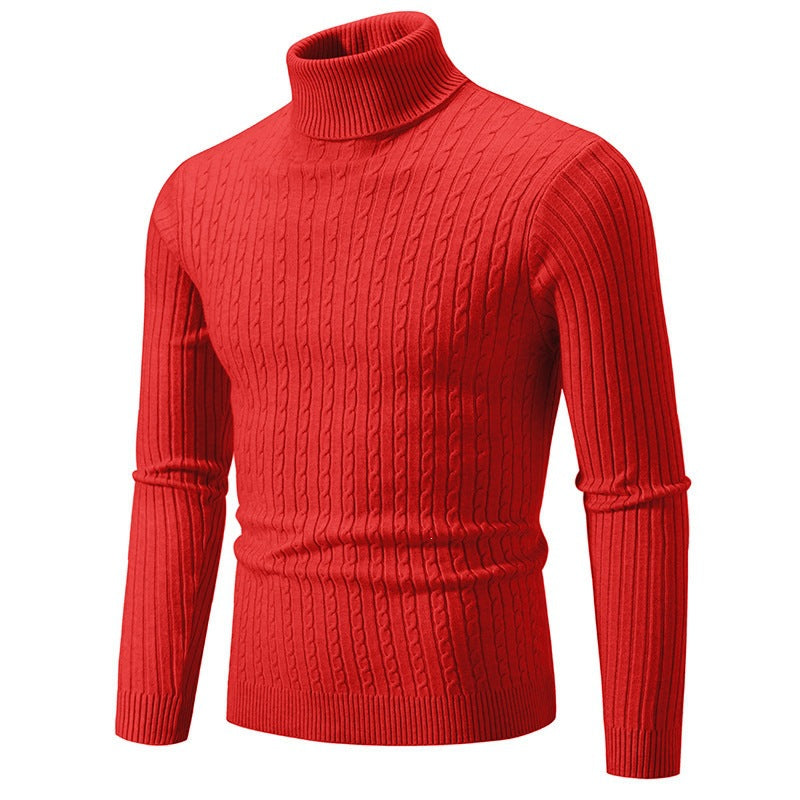 Herren Pullover im Slim Fit mit hohem Kragen für stilvolle Anlässe - 2 - Annoboutique