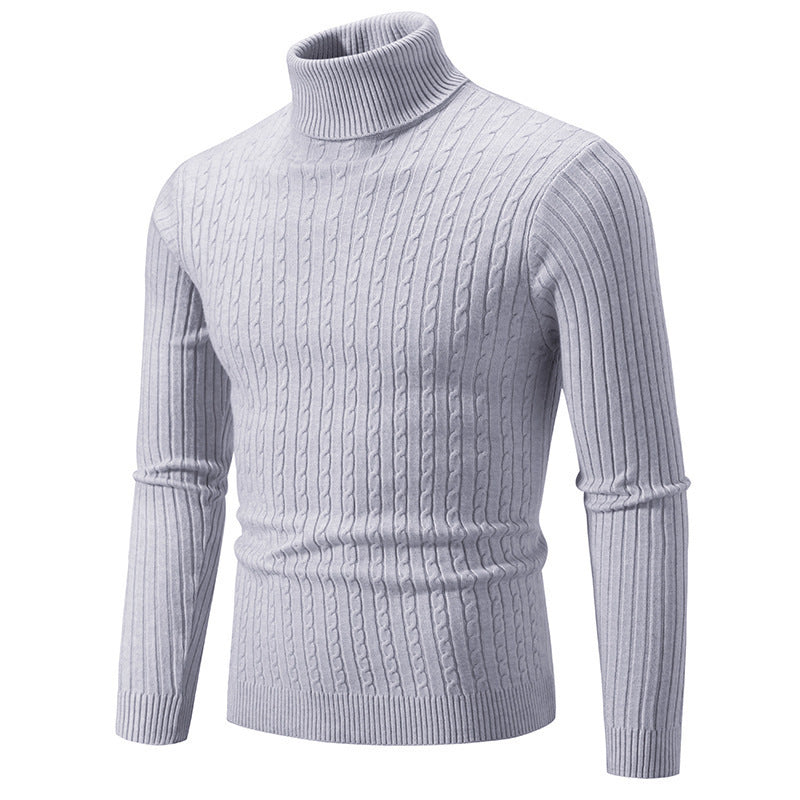 Herren Pullover im Slim Fit mit hohem Kragen für stilvolle Anlässe - 5 - Annoboutique