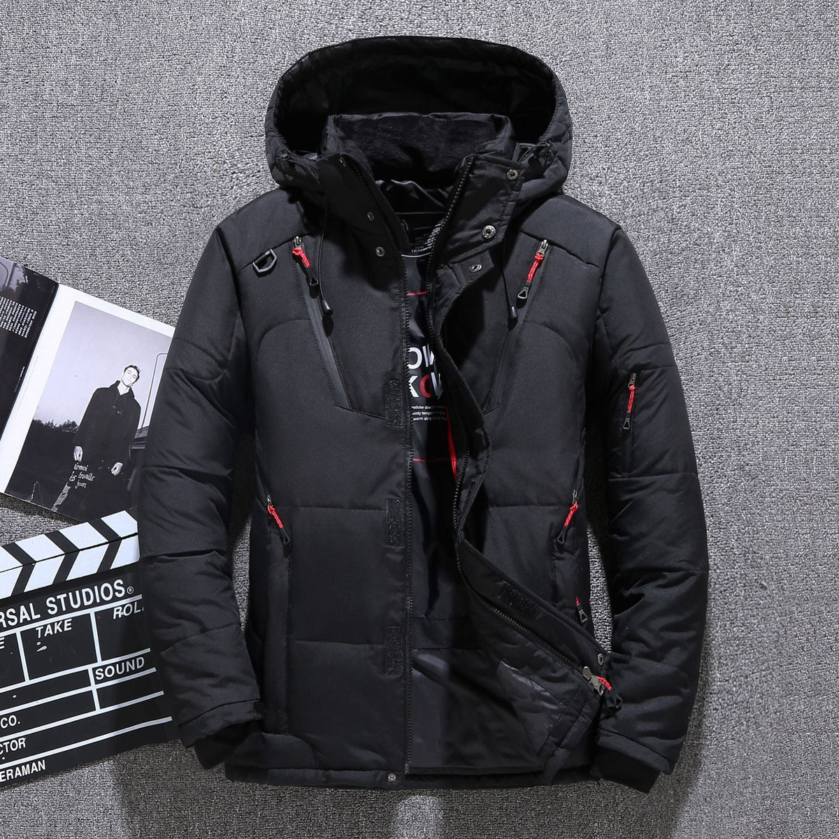 Modische Herren Winterjacke mit Kapuze im Slim Fit Stil - 2 - Annoboutique