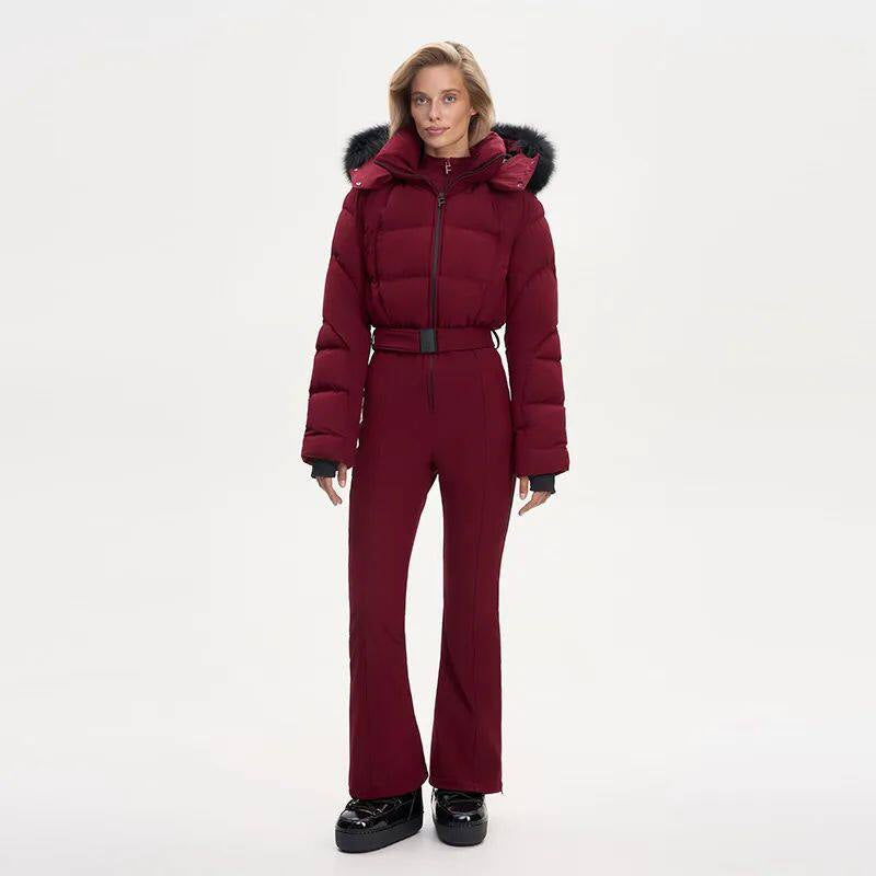 Damen Jumpsuit mit modernem Slim-Fit, Kapuze und trendigen Fransen - 3 - Annoboutique