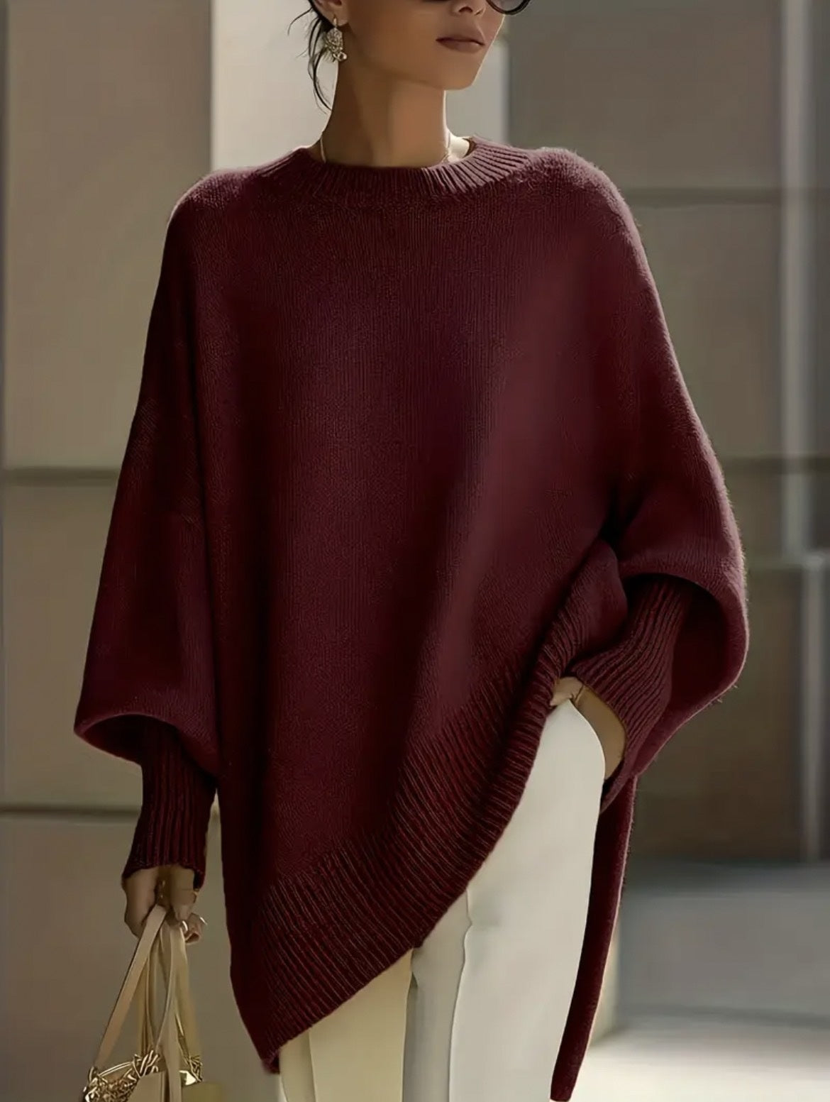 Stilvoller Damenpullover mit Relaxed Fit und Einzigartigem Design - 1 - Annoboutique