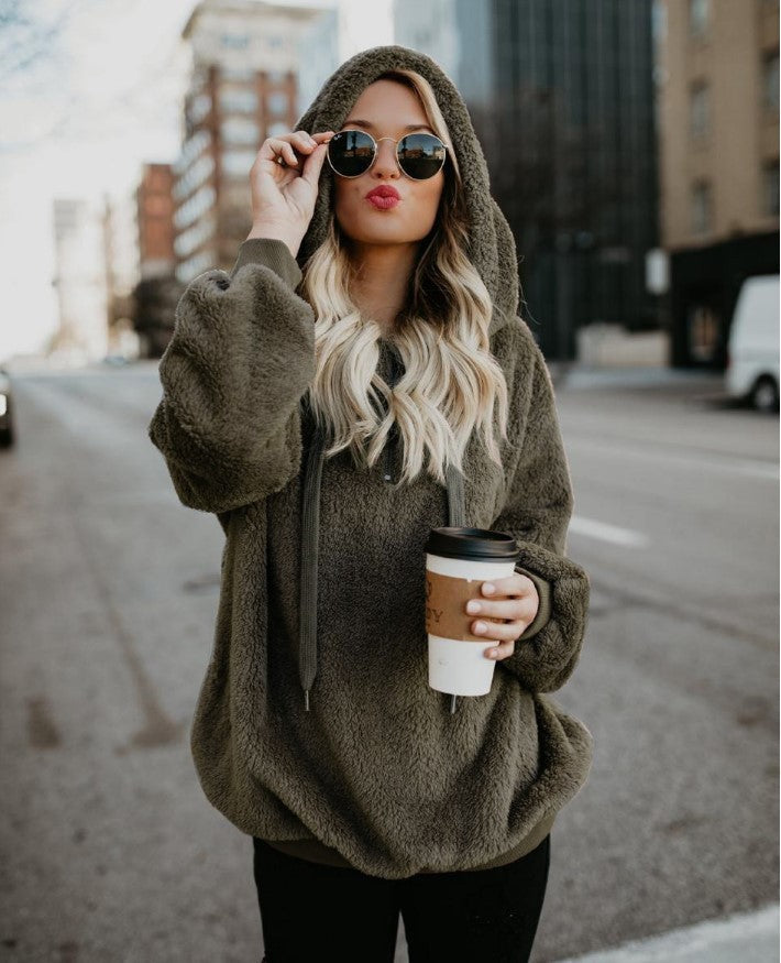 Damen-Hoodie mit Relaxed Fit und praktischer Tasche - 2 - Annoboutique