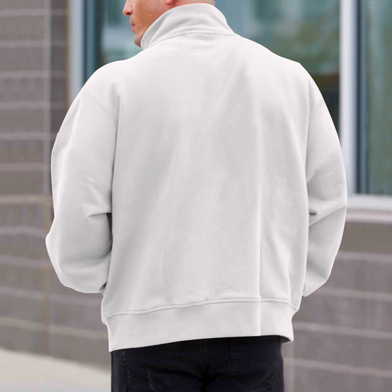 Herren Fleece-Pullover mit stilvollem Reißverschlusskragen - 4 - Annoboutique