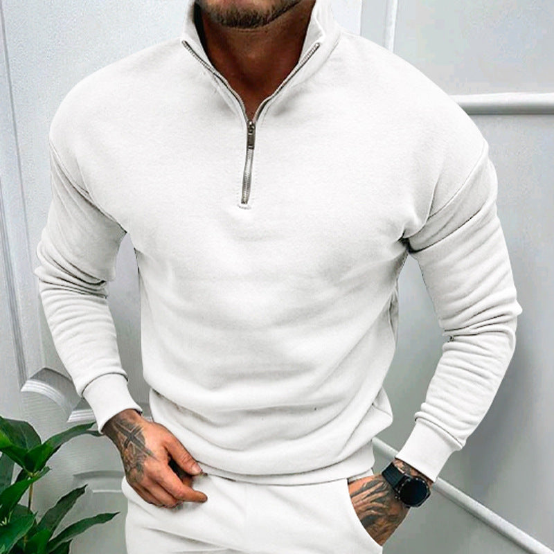 Herren Fleece-Pullover mit stilvollem Reißverschlusskragen - 7 - Annoboutique