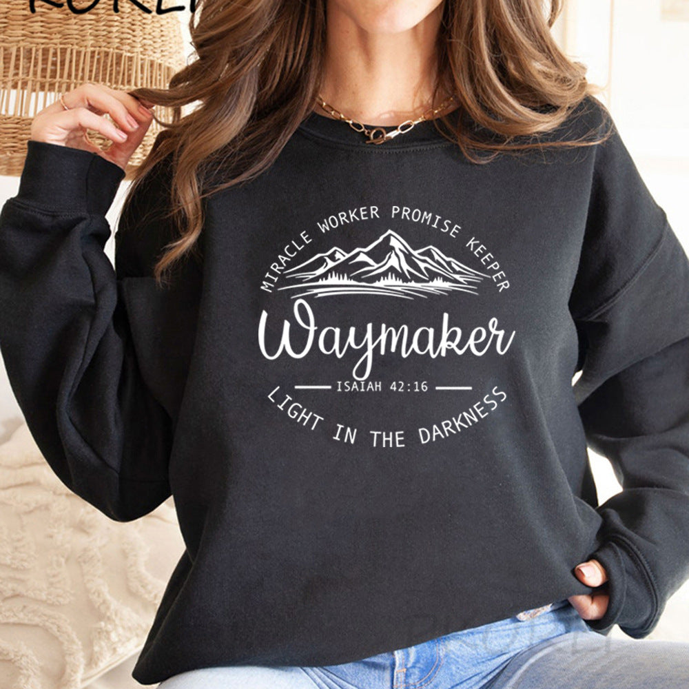 Damen Sweatshirt im Lässigen Stil mit Motivdruck - 4 - Annoboutique