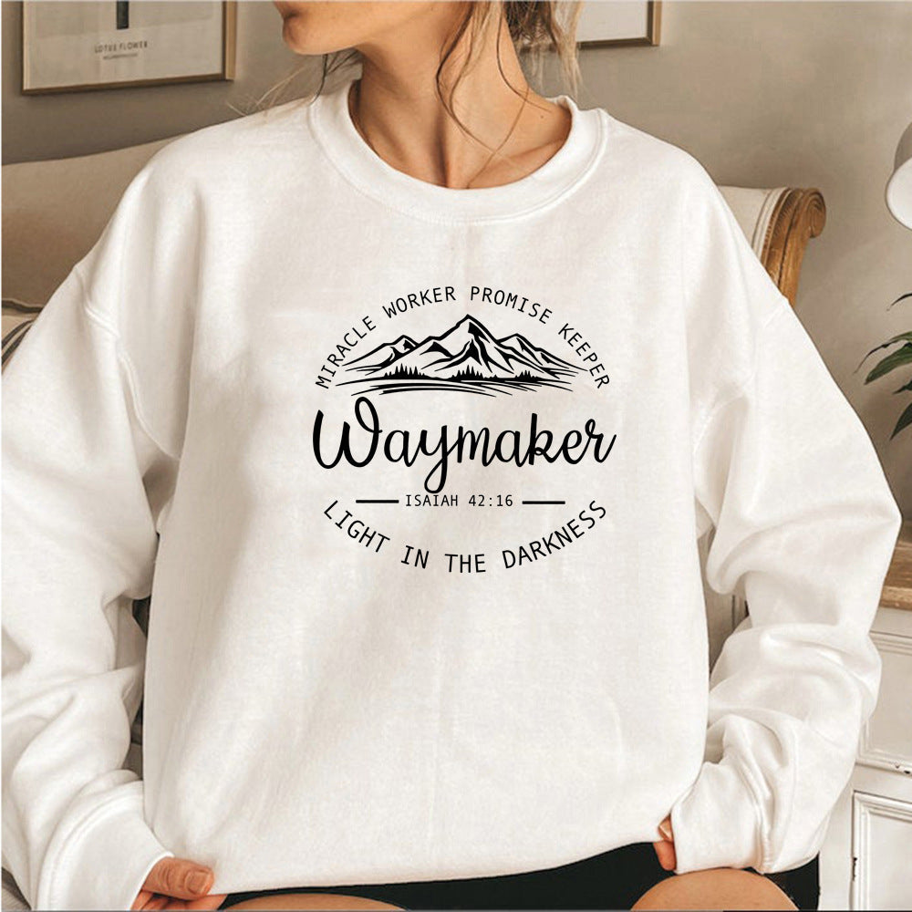 Damen Sweatshirt im Lässigen Stil mit Motivdruck - 15 - Annoboutique
