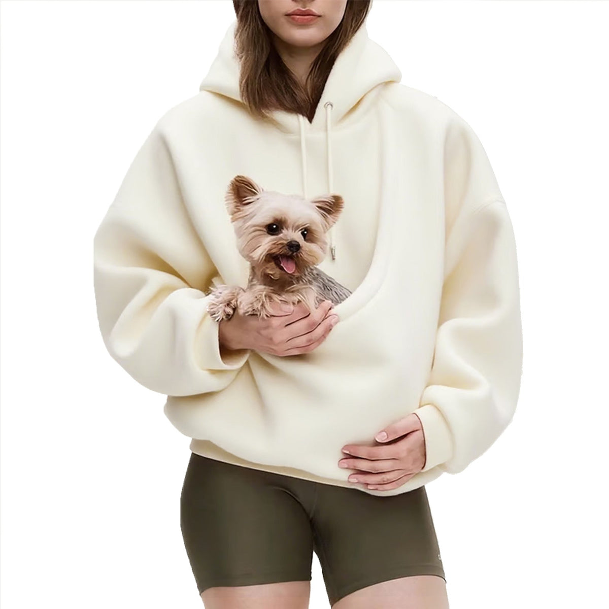 Bequemer Damen-Hoodie mit großer Tasche für Haustiere unterwegs - 4 - Annoboutique