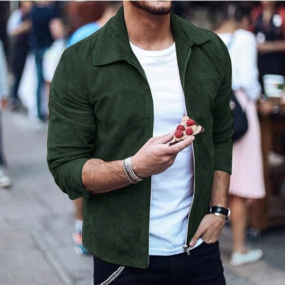 Modische Slim Fit Herrenjacke mit Reverskragen - 1 - Annoboutique
