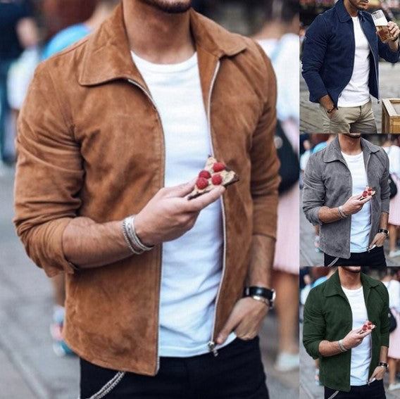 Modische Slim Fit Herrenjacke mit Reverskragen - 2 - Annoboutique