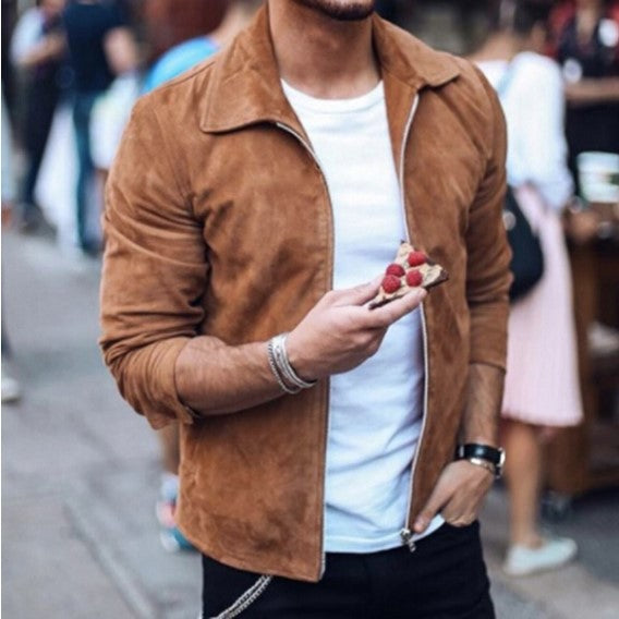 Modische Slim Fit Herrenjacke mit Reverskragen - 3 - Annoboutique