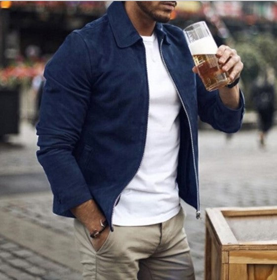 Modische Slim Fit Herrenjacke mit Reverskragen - 4 - Annoboutique