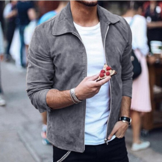 Modische Slim Fit Herrenjacke mit Reverskragen - 7 - Annoboutique