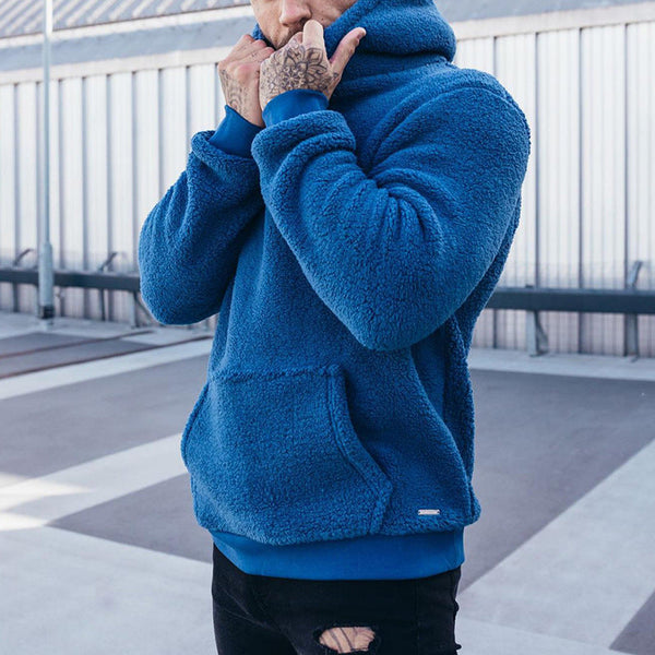 Männer Hoodie mit geräumiger Tasche und langen Ärmeln - 1 - Annoboutique