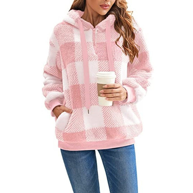 Damen Hoodie mit lässigem Schnitt und praktischen Taschen - 4 - Annoboutique
