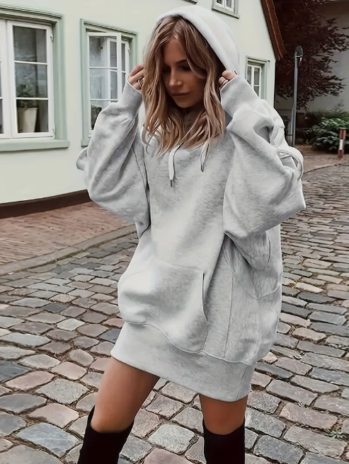 Damen Hoodie Oversized mit praktischer Kängurutasche für jeden Tag - 1 - Annoboutique