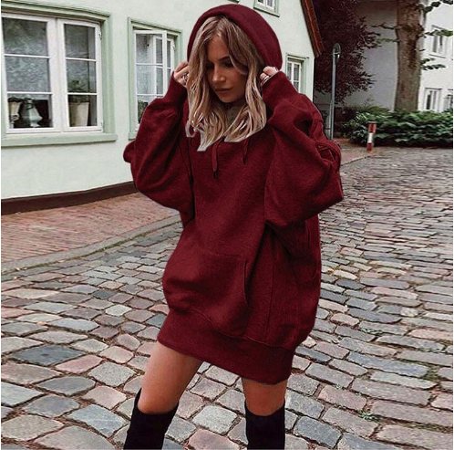 Damen Hoodie Oversized mit praktischer Kängurutasche für jeden Tag - 2 - Annoboutique