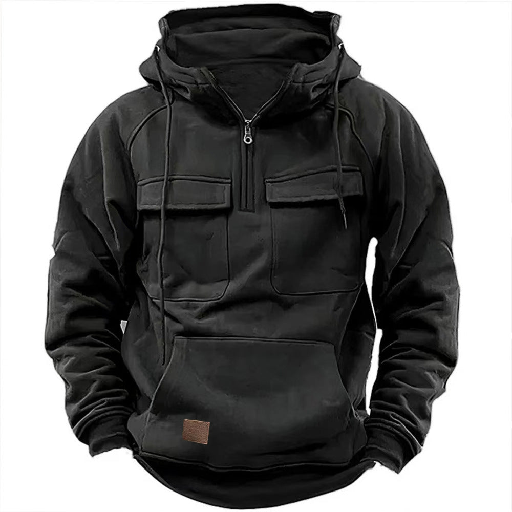 Herren Sweatshirt mit lässiger Passform und nützlichen Taschen - 2 - Annoboutique