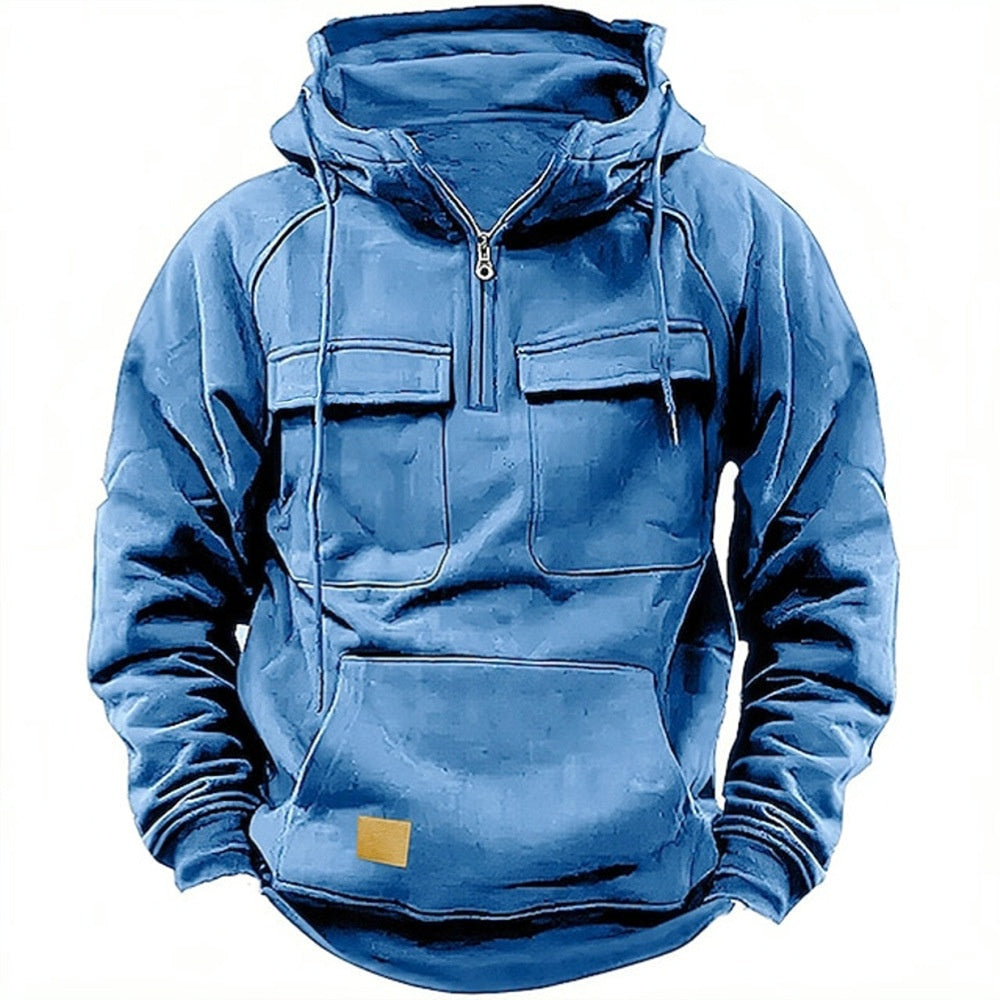Herren Sweatshirt mit lässiger Passform und nützlichen Taschen - 3 - Annoboutique