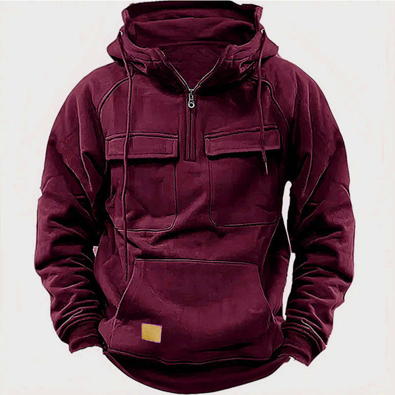Herren Sweatshirt mit lässiger Passform und nützlichen Taschen - 4 - Annoboutique