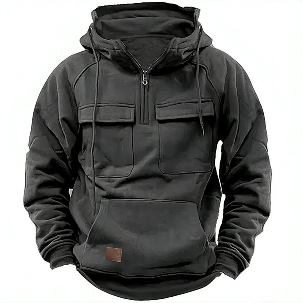 Herren Sweatshirt mit lässiger Passform und nützlichen Taschen - 5 - Annoboutique