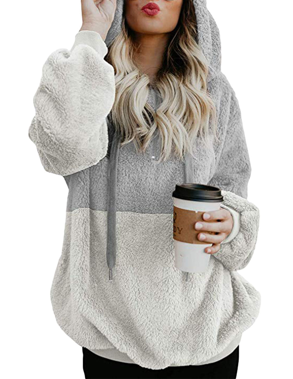 Damen Hoodie mit lässiger Passform und stylischen Reißverschlussdetails - 4 - Annoboutique