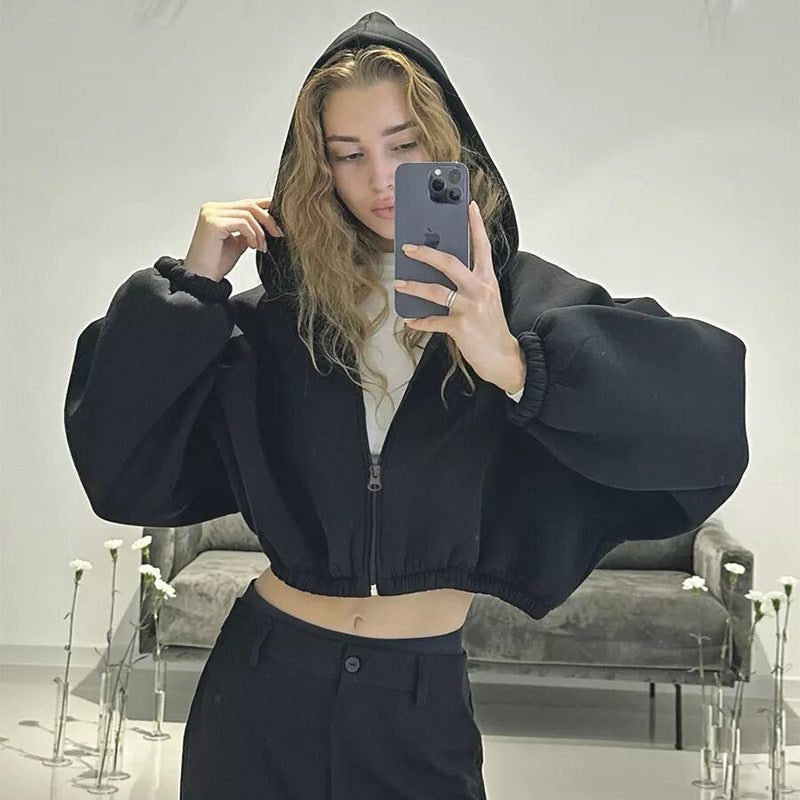 Damen Kapuzenjacke mit lässigem Schnitt und Reißverschluss - 9 - Annoboutique