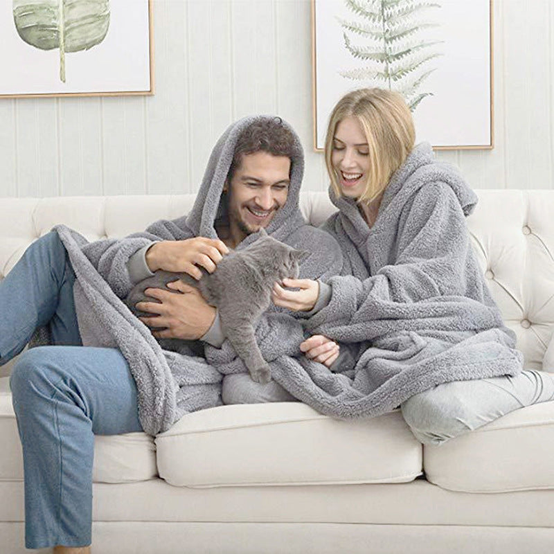Damen Oversized Kapuzenpullover mit großer Fronttasche - 5 - Annoboutique