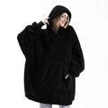 Damen Oversized Kapuzenpullover mit großer Fronttasche - 6 - Annoboutique