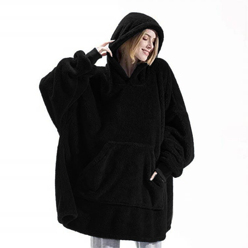 Damen Oversized Kapuzenpullover mit großer Fronttasche - 6 - Annoboutique