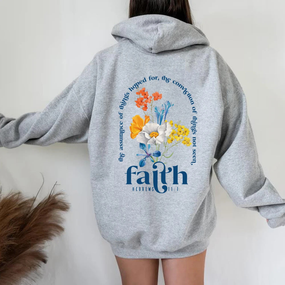 Damen Hoodie mit Blumenmotiv und Lässig Schnitt - 8 - Annoboutique